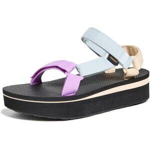 Teva Womens W Flatform Universal Sandals Size 5 With Adjustable Straps In Lavend